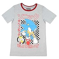 Bioworld Sonic The Hedgehog Shirt Juniors Tails and Sonic Kanji Ringer Tee T-Shirt