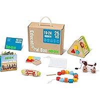 TOOKYLAND Early Learning Toy Bundle - 6 in 1 Box Educational Montessori Play Set; Wooden Toddler Toys 19-24 Months Old
