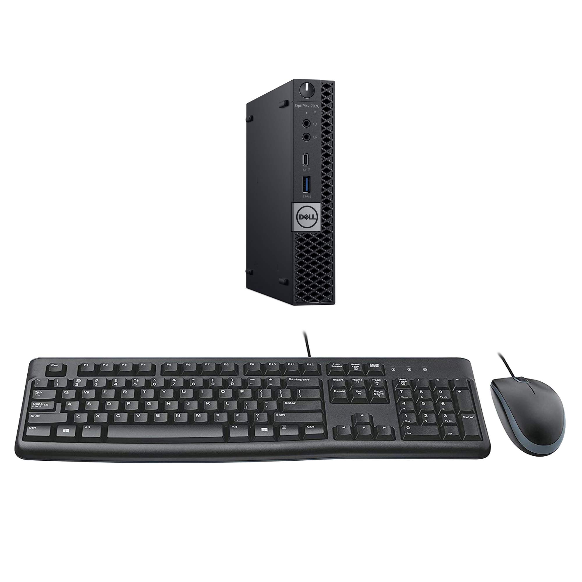 Dell Optiplex 7070 Micro Form Factor PC with Intel Core i7-9700T, 32GB DDR4, 1TB NVMe SSD, Keyboard and Mouse, Windows 10 Pro (Renewed)