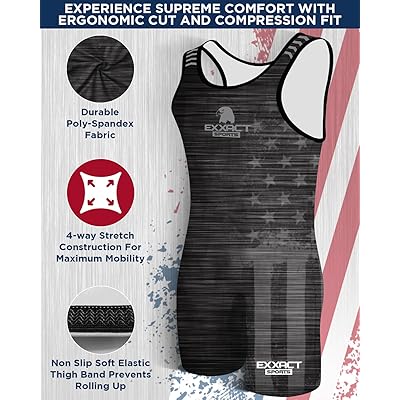 Exxact Sports Sublimated Wrestling Singlet for MMA, Powerlifting