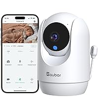 2K Smart Baby Monitor with Camera and Audio,5G/2.4G WiFi Baby Monitor with Night Vision,Temp & Humidity Sensor,Cry & Motion,2-Way Audio,Indoor Outdoor Baby Monitor with APP-White