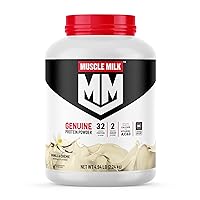 Muscle Milk Genuine Protein Powder, Vanilla Creme, 32g Protein, 5 Pound, 32 Servings
