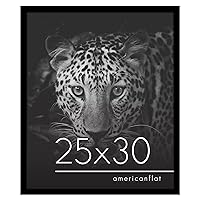 Americanflat 25x30 Picture Frame in Black - Photo Frame with Engineered Wood Frame and Polished Plexiglass Cover - Horizontal and Vertical Formats for Wall with Built-in Hanging Hardware