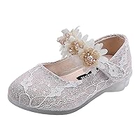 Big Kids Shoes Solid Soft Flower Shoes Kid Princess Single Children Girls Student Dance Baby 9toddler Shoes