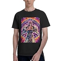 Anime T Shirts Fist of The Anime North Star Boy's Summer Cotton Tee Crew Neck Short Sleeve Tees Black