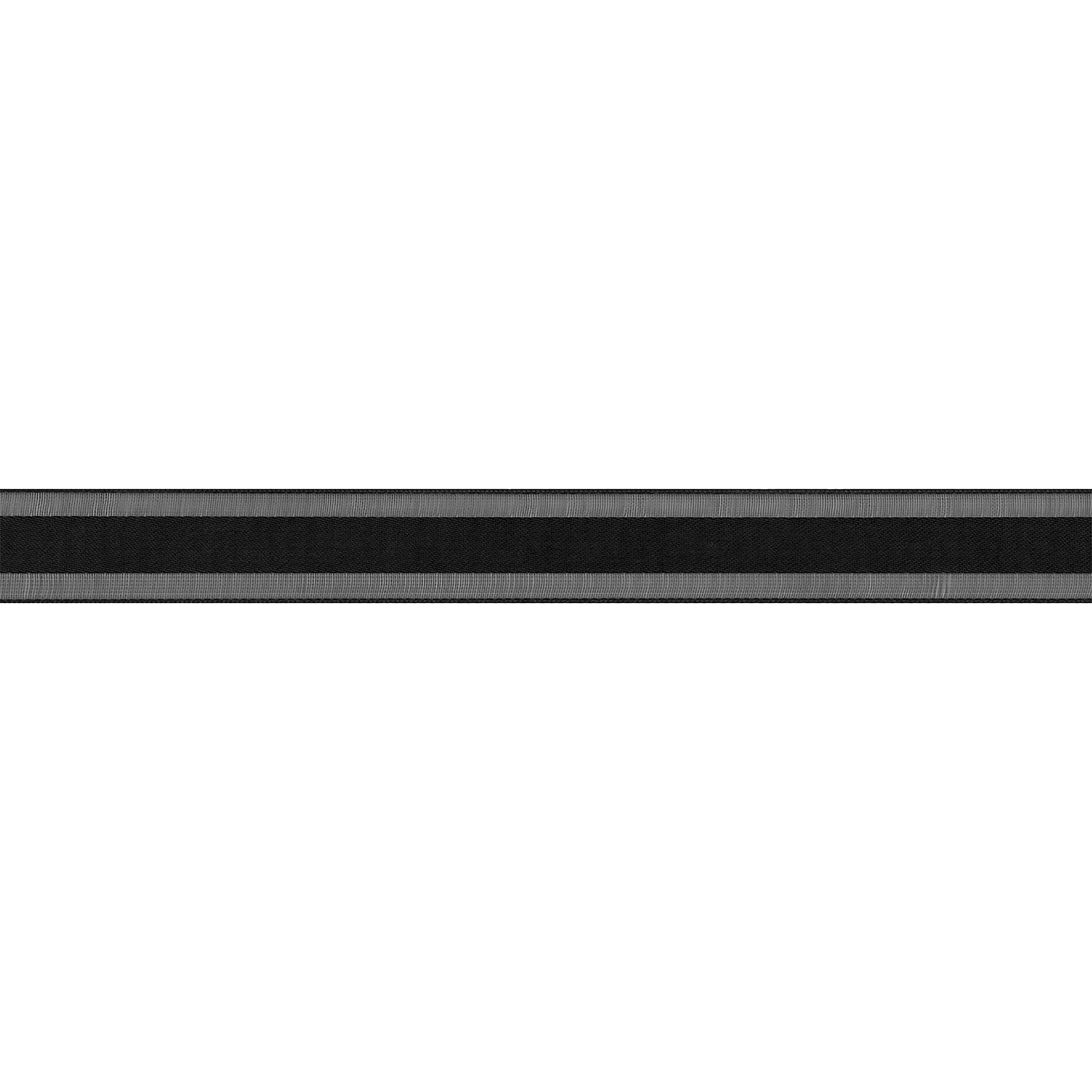 CSS Industries, Inc. Sheer Edge Satin Decorative Ribbon, 9-Foot Spool, Black