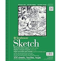 Strathmore 400 Series Sketch Pad, Recycled Paper, 3.5x5 inch, 100 Sheets - Artist Sketchbook for Drawing, Illustration, Art Class Students