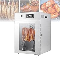 Smoked Meat Dryer, 66lbs/30kg Rotary Automatic Food Dryer, 360 ° Rotation Stainless Steel 1200W Food Dehydrator, with 30 Hooks, for Sausage, Bacon