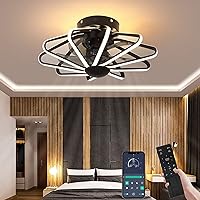 YOCOMO Ceiling Fan with Lighting Fan Lamp Quiet Modern LED with Remote Control Timer Ceiling Light Fan Light for Living Room Bedroom Dining Room Children's Room