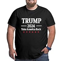 I'll Be Back Trump 2024 Big Size Men's T-Shirt Man's Soft Shirts Short-Shirts Sleeve T-Shirt