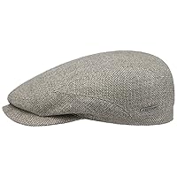 Stetson Taleco Wool Flat Cap with Linen Peaked Cap Flat Cap Wool Cap Linen Cap Women / Men - Made in the EU Peak, Lining, Lining