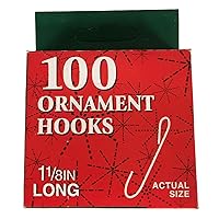 Kurt Adler Christmas Ornament Hooks 100 Pieces Box Set