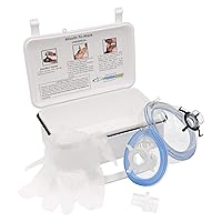 KC-1010 CPR Rescue Mask Resuscitation Kit for Adult & Child with a One-Way Valve Mouth to Mouth for supplemental Oxygen] Wall Mount/Carry Case Included