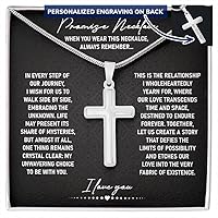 I Love You Gifts For Him Husband Boyfriend To My Man Cross Necklace From Girlfriend Wife Soulmate Sentimental Message Gift Ideas Necklace Jewelry Chain Faith Cross Christmas Anniversary Valentines Day Personalized Neklace For Men Custom Name Chain