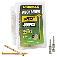 LIONMAX Deck Screws 3 Inch, Wood Screws #9 x 3