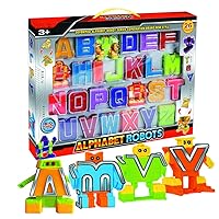 Alphabet Robot Toys for Preschool Kids Education, Transforming Robotic Toys 26 Pieces