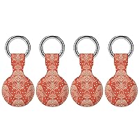 Boho Hamsa Hand Soft Silicone Case for AirTag Holder Protective Cover with Keychain Key Ring Accessories
