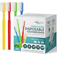 144 Pack Disposable Toothbrushes with Toothpaste, Built In - Prepasted Toothbrushes Individually Wrapped |Single Use Waterless Tooth Brush with Soft Bristles for Airbnb, Hotel, Camping, Travel