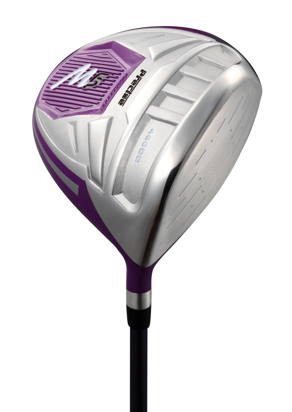Precise Top Line Ladies Purple Right Handed M5 Golf Club Set, 460cc Driver, 3 Wood, 21* Hybrid, 5, 6, 7, 8, 9, PW Stainless Steel Irons, Putter, Graphite Shafts for Woods & Irons +Stand Bag + 3 Covers