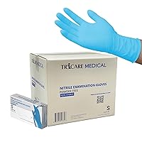 Nitrile Exam Gloves, Chemo Drug Tested, Latex free, Powder free, 4.3 Mil, Blue, Case of 1000