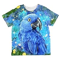 Blue Hyacinth Macaw Splatter All Over Toddler T Shirt
