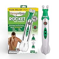 Rocket Pain Relief Pen, As Seen On TV, Wireless TENS Therapy, Portable Muscle Stimulator - Same Technology Used by Doctors - Muscle Pain Relief -9 Adjustable Intensity Settings-3 Unique Heads