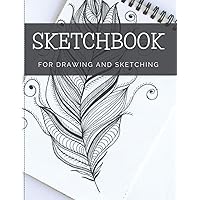 Sketchbook For Drawing And Sketching: 100 Blank Pages, Artist Sketch Pad, Durable Acid Free Drawing Paper, Ideal for Kids & Adults, White, 8' x 11.5'