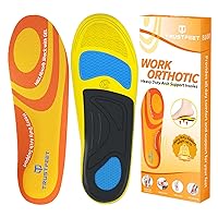 Work Orthotic Heavy Duty Support Insoles,Anti Fatigue Relieve Foot Pain Work Boot Shoes Inserts for Standing All Day,Plantar Fasciitis High Arch Support Insoles for Man Women-XS