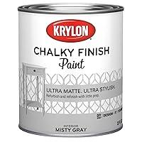 Krylon K04204000-14 Chalky Finish Quart, 32 Fl Oz (Pack of 1), Misty Gray