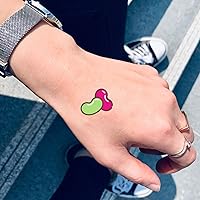 Jelly Bean Temporary Tattoo Sticker (Set of 6) - OhMyTat