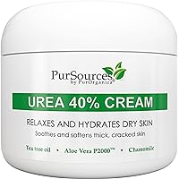 PurOrganica Urea 40% Foot Cream - No Pumice Stone - Callus Remover - Moisturizes & Rehydrates Thick, Cracked, Rough, Dead & Dry Skin - For Feet, Elbows and Hands - Made in USA