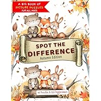 A big book of picture puzzles for all ages(Spot the difference-Autumn Edition): Autumn Adventures: 40 Big & Simple Brain Games and Picture Puzzles for ... Perfect for Kids 4-8 and Adults and Seniors A big book of picture puzzles for all ages(Spot the difference-Autumn Edition): Autumn Adventures: 40 Big & Simple Brain Games and Picture Puzzles for ... Perfect for Kids 4-8 and Adults and Seniors Paperback