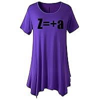 FLITAY Women Casual Loose Blouses Short Sleeve Lightweight Tops Plus Size Solid Color Shirts