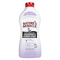 Nature's Miracle Skunk Odor Control Shampoo & Conditioner, Odor Control Formula, Lavender Scent, 32 Oz
