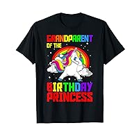 Grandparent Of The Birthday Princess Unicorn Rainbow Bday T-Shirt
