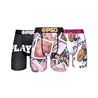 PSD Men's Playboy Boxer Briefs - Breathable and Supportive Men's Underwear with Moisture-Wicking Fabric
