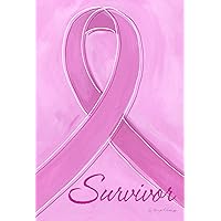 Toland Home Garden 1010257 Survivor Breast Cancer Flag 28x40 Inch Double Sided for Outdoor Ribbon House Yard Decoration