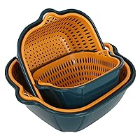 Vegetable Washing Baskets in The Kitchen Fruit Baskets Multi-layer Stackable Vegetable Sinks, Strainer and Washing Fruits