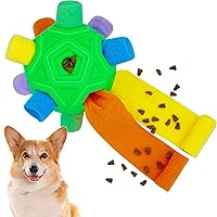 Snuffle Ball for Dog Interactive Dog Puzzle Ball Snuffle Mat Puppy Treat Dispenser, Natural Foraging Skills Slow Feeder Training Dog Sniff Toy (Green)