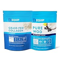 Equip Foods Collagen Powder Unflavored & Purewod Natural Pre-Workout Energy Powder