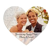 Let’s Make Memories Personalized Photo Heart Puzzle - Valentine’s Day - for Her - Photo + Message