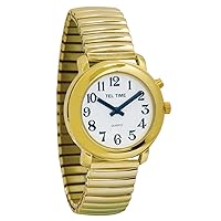 Unisex Tel-Time Talking Watch - One Button - Gold-Tone