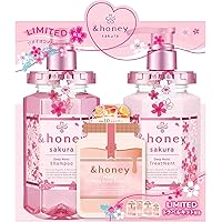 (&honey) set: Shampoo & Treatment - 2024 Limited Edition Sakura with trial samples