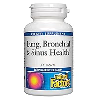 Lung, Bronchial & Sinus Health by Natural Factors, Natural Supplement for Respiratory Health and Easy Breathing, 45 tablets (45 servings)