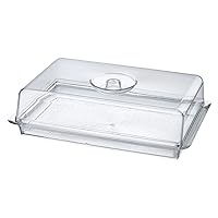 Clear Premium Acrylic Rectangle Serving Tray with Lid (12.63