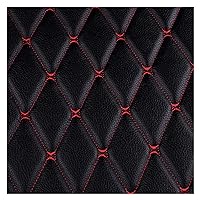 Quilted Faux Leather Vinyl PVC Leather Fabric Waterproof Faux Leather Fabric Quilted Leather Diamond Stitch Padded Cushion Linen Wadding Backing Upholstery (Color : Black2, Size : 1.6X8m)