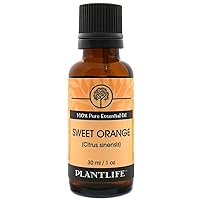 Plantlife Sweet Orange Aromatherapy Essential Oil - Straight from The Plant 100% Pure Therapeutic Grade - No Additives or Filters - 30 ml