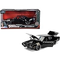 Jada Toys Fast & Furious 1:24 Dom's Plymouth GTX Die-cast Car, Toys for Kids and Adults, Black, Standard