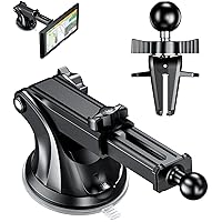 BRCOVAN GPS Suction Cup Mount for Garmin, Dashboard Windshield Air Vent Car Holder with 17mm Ball for Garmin 17mm Swivel Ball Mounting Pattern GPS Mount