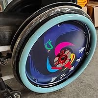 Wheelchair Push Rim Covers(1pair/24in), Protective Cover, Dirt-Resistant, Strong Grip, Non-Slip/Wear-Resistant, Enhances The Look of The Wheelchair,H